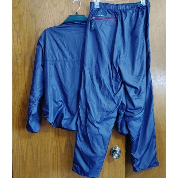 L.L. Bean Windbreaker Track Suit MEDIUM Vintage 90’s Pants Jacket Reversible Zip - Picture 2 of 15